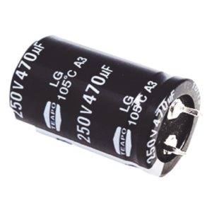 Capacitor Electrolítico de Aluminio / 470 µF / 250 VDC / 105 °C / 25 x 40 mm / Radial