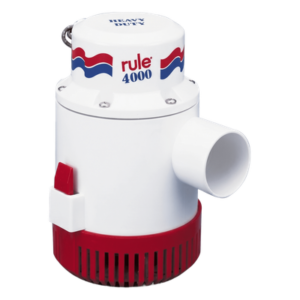 Bomba de Achique Sumergible / 4,000 GPH / 12V CD / Ejes de Acero Inoxidable / Protección Térmica TCO / ISO 8849 Grado Marino