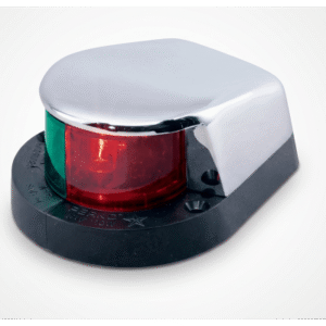 Luz Bi-Color de Navegación / USCG 1 Milla / 12 VCD / 10 W / Carcasa Cromada / Embarcaciones <12 m (39.4 ft)