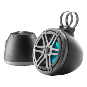 Par de Altavoces Marinos JL de 6.5 Pulgadas / Coaxial Cerrado / 75W RMS / 89.5 dB SPL / 4Ω / Iluminación LED Transflective™ y RGB / Cúpula de Seda / Cono de Polipropileno
