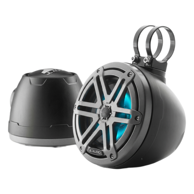 Par de Altavoces Marinos JL de 6.5 Pulgadas / Coaxial Cerrado / 75W RMS / 89.5 dB SPL / 4Ω / Iluminación LED Transflective™ y RGB / Cúpula de Seda / Cono de Polipropileno