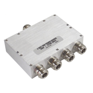 Divisor de Potencia Wilkinson / 4 Vías / 698-2700 MHz / 50 W / Conectores N / Aislamiento 20 dB
