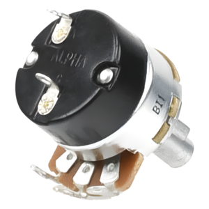 Potenciómetro Rotatorio con Switch / 5 kΩ / 500V AC / 15,000 Ciclos / Eje Plástico 6.5 mm / Montaje 3/8" 32UNEF