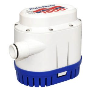 Bomba de Achique Automática / 1500 GPH / 12V CC / Altura 2.5 m (8.2 ft) / Interruptor Integrado / ABS Marítimo