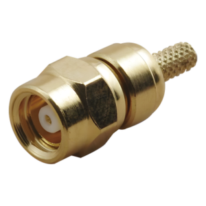 Conector RF / SMC Macho / Anillo Plegable / RG-58/U LMR-195 RG-142/U / Bronce Oro / Teflón