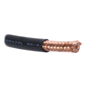 Cable coaxial / Blindaje malla cobre 97% / Impedancia 50 ohms / Atenuación 4.1 dB a 450 MHz / 30.5 ft (10.29 mm)