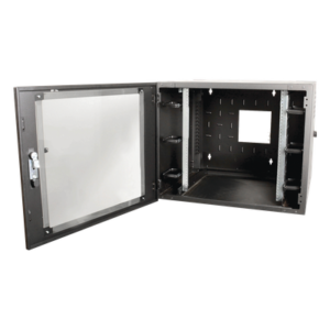 Gabinete de Pared 19in / 12 UR / Abatible / 610 mm (2 ft) de Profundidad / Carga 91 kg (200.6 lb) / Gestión de Cables Integrada