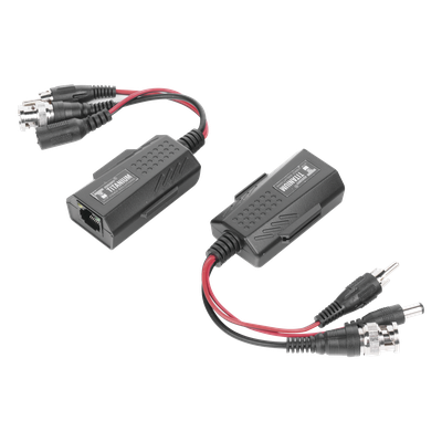 Kit de Transceptores Activos / Transmisión 4K / 150 m (492.1 ft) / Alimentación 12/24 V / Audio y Video por UTP Cat 5e/6 / HD-TVI HD-CVI AHD CVBS