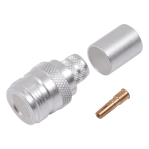 Conector Coaxial N Hembra / Anillo Plegable / 50 Ohmios / Cables LMR-400, RG8/U / Contacto Oro 24k / Aislamiento Teflón