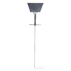 Ancla de Piso Tipo Paleta / 5 Orificios 1" / Acero ASTM A36 / Altura 210 cm / Galvanizado en Caliente / Viento 175 km/h