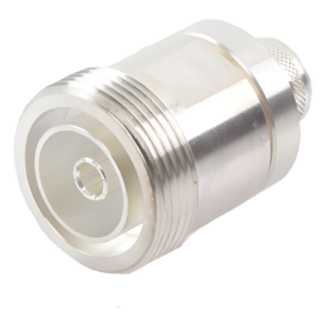 Conector DIN 7-16 Hembra / Anillo Plegable / LP600, LMR-600, 7977A / Bronce Plateado / Teflón