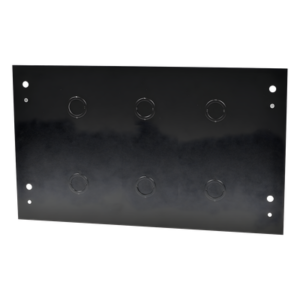Tapa Trasera para Gabinete de Pared / 6U / Acero Calibre 18/22 / 600 mm Ancho / Compatible SR1906GFP / Negro Semi Mate