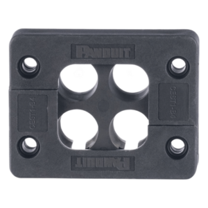 Pasacables de 4 Orificios de Marco Rectangular de 1.81" X 1.42", IP54, para Cables Terminados, color Negro