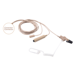 Kit Micrófono-Audífono / 3 Configuraciones de Cable / Tubo Acústico Transparente / Compatible KENWOOD NX-200/300/410 TK-480/2180/3180 / NRR 25 dB