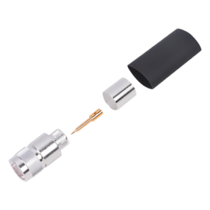 Conector N Macho / Anillo Plegable / Bronce Plateado / Contacto Oro / Teflón / LP-600 LMR-600 CNT-600