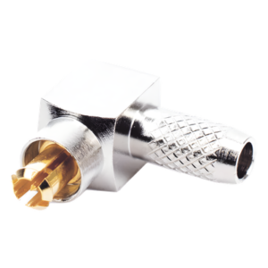 Conector RF MC Card / Macho en Ángulo Recto / Anillo Plegable / Para Cable RG-316/U