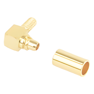 Conector Coaxial / MMCX Macho / Ángulo Recto / Anillo Plegable / Oro/Teflón / RG-174/U, LMR-100A