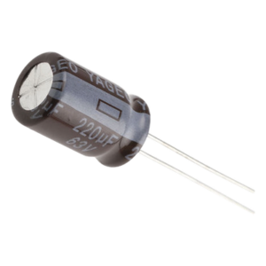 Capacitor Electrolítico Radial / 220 µF / 63 Vcc / 105 °C / 10 x 15 mm
