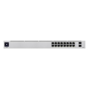 Switch PoE Administrable / 16 Puertos Gigabit / 8 Puertos PoE 802.3af/at / 2 SFP 1G / 42W / 1U Rack / 1.43 x 7.87 x 17.42 pulgadas