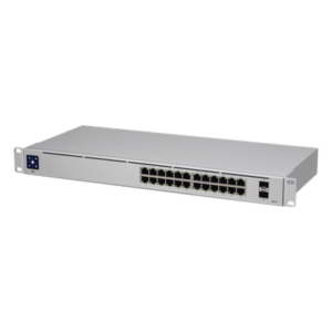 Switch Capa 2 / 24 Puertos Gigabit / 2 SFP 1G / Sin Ventiladores / Pantalla Informativa / 17.42 x 7.87 x 1.72'