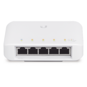 Switch PoE semi-exterior / 5 puertos Gigabit / 1 entrada 802.3bt + 4 salidas 802.3af / IP55 / 46W / Montaje pared o poste