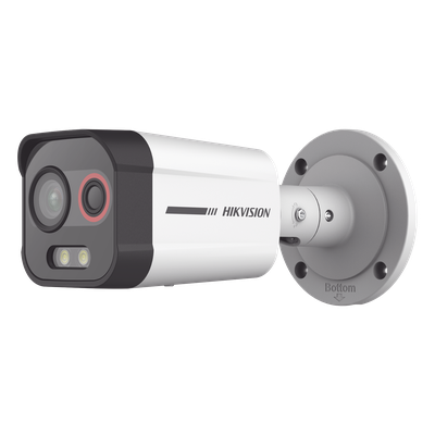 Cámara Bala IP Biespectral Térmica y Óptica / Térmica 96 x 72 / Óptica 4 MP ColorVu / VCA Perimetral / IR 30 m (98.4 ft) / IP67 / PoE