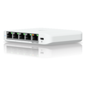 Switch administrable / 5 puertos 2.5G / PoE o USB-C / 25 Gbps / Compacto 4.6 x 3.5 x 0.8'