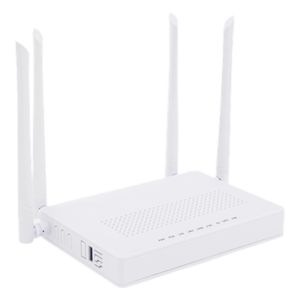 ONU Dual PON / Wi-Fi Doble Banda AC1200 / 2 Puertos Gigabit / Puerto CATV con AGC / 4 Antenas de Alta Ganancia / Gestión Remota OLT