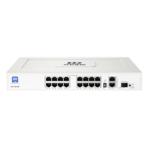 Switch PoE No Administrable / 16 Puertos 10/100 Mbps / 2 Puertos Uplink Gigabit / 1 Ranura SFP 1000 Mbps / Presupuesto PoE 180 W / Hi-PoE 60 W