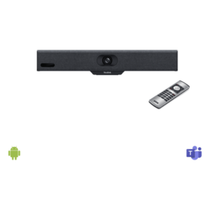 Barra de Videoconferencia Todo en Uno / 4K / Lente 120° / 8 Micrófonos MEMS con IA / Auto Framing / Microsoft Teams y Zoom / Android Integrado