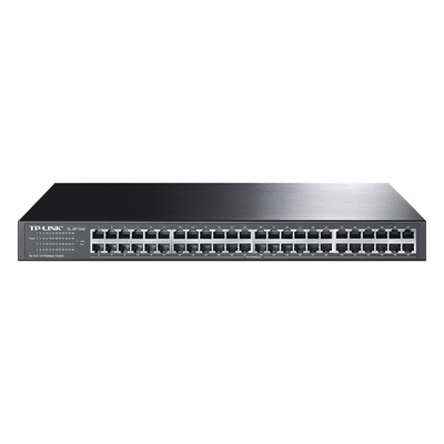 Switch no administrable / 48 puertos 10/100 Mbps / 96 Gbps capacidad de conmutación / 71.4 Mpps throughput / Rack 19" (48.26 cm)