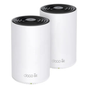 Sistema Mesh Wi-Fi / Wi-Fi 6E AX5400 / Triple Banda 2.4/5/6 GHz / 3 Puertos Gigabit WAN/LAN / 4 Antenas Internas / Gestión App Móvil