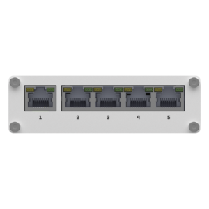 Switch Industrial No-Administrable / 5 Puertos Gigabit / Aluminio DIN / -40 a 75 °C / 9-30 VDC / 1.8 W / 10 Gbps Full Duplex