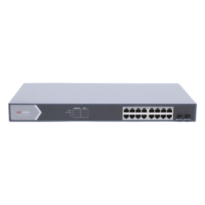 Switch PoE+ Administrable / 16 Puertos Gigabit / 2 Puertos SFP / Alcance Extendido 300 m (984.3 ft) / 225 W / Gestión Web y Nube