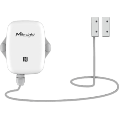 Sensor de Contacto Magnético LoRaWAN / Detección 20-30 mm / Alcance 10 km (32,808 ft) / Batería 4000 mAh hasta 10 Años / Temperatura y Humedad Integrados / IP67 / NFC / D2D