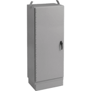 Gabinete para Exterior Tipo 4X Doble Puerta de 43 UR / Aluminio Soldado / 2134 x 762 x 1118 mm (84 x 30 x 44 in) / Exterior IP66 / Montaje Almohadilla / Gris RAL 7035
