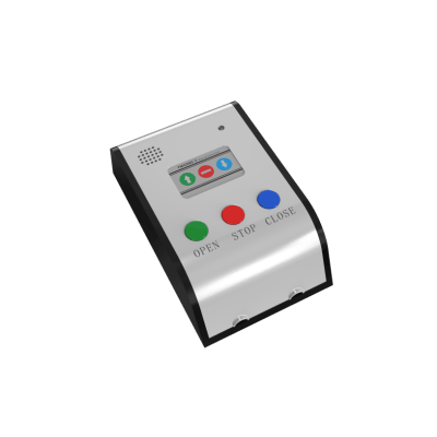 Controlador de Barrera TMG080-3 / Tres Botones Cableados / Funciones Abrir-Detener-Cerrar / Material ABS / Color Gris / Dimensiones 138 × 82.5 × 45.5 mm