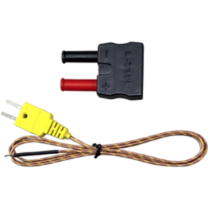 Termopar tipo K de alta temperatura rango 32 °F a 896 °F (0 °C a 480 °C) / Longitud 40 pulgadas (101.6 cm) / Adaptador tipo banana / Compatible con multímetros / HVAC .