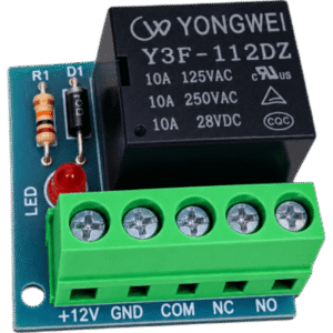 Módulo de Relé / 12 VCC / Salida NO/NC/COM / 3A 125 VCA / Rango -20°C a 70°C / LED de Estado