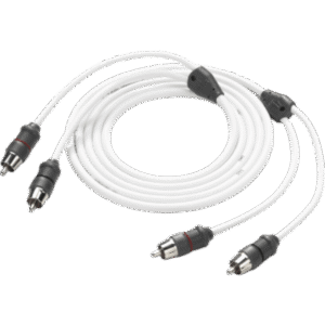 Cable de Interconexión de Audio Náutico / 2 Canales / Longitud 1.83 m (6 ft) / Conectores RCA Macho en Ambos Extremos / Cobre Puro Libre de Oxígeno (OFC) / Par Trenzado / Aislamiento de Polietileno / Cubierta PVC Flexible / Contactos