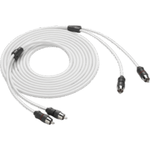 Cable de Interconexión de Audio Náutico / 2 Canales / Longitud 3.66 m (12 ft) / Conectores RCA Macho / Cobre OFC / Par Trenzado / Cubierta PVC / Uso Marino