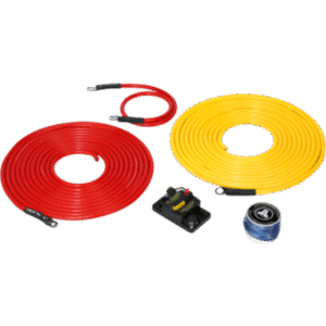 Kit Náutico de Conexión de Alimentación Premium / 6 AWG / 12 V / Un Amplificador / Hasta 6.09 m (20 ft) de Batería / Cobre OFC Puro Estañado / Disyuntor Marino 50 A IP67 / SAE J1171 / Terminales de Acero Inoxidable