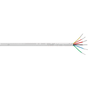 Cable Multifunción Marino / 250 pies (76.2 m) / 6 Conductores / 16/2 + 20/4 AWG / Cobre OFC Estañado / Cubierta PVC Blanco Grado Marino / Audio y Alimentación LED
