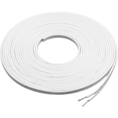 Cable de Altavoz Marino / 12 AWG Real / Dos Conductores Paralelos / Cobre OFC Estañado / Cubierta PVC Blanca / 380 pies (115.82 m) / Bobina
