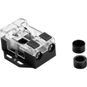 Bloque de Distribución de Fusibles MAXI / 2 Vías / Entrada Cable 1/0 a 4 AWG / Salidas 2 Cables 4 a 8 AWG / Terminales OmniSert / Latón Forjado y Maquinado / Recubrimiento Estañado Grado Marino / Base y Cubierta Policarbonato A