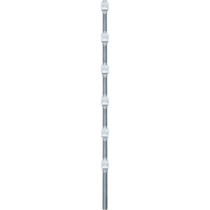 Poste para Cerca Eléctrica / Acero Galvanizado G60 / 5 Aisladores / 18 kV Dieléctrico / Altura 1.2 m (3.9 ft) / 1″ Diámetro