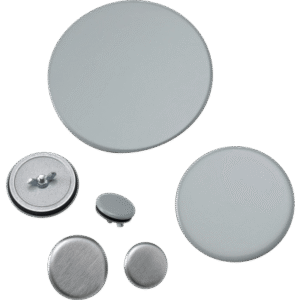 Sello de Orificio (Hol-Sealer) / 64 mm (2.5 in) Diametro / Acero Dulce Gris ANSI 61 / Recubierto en Polvo / 16ga