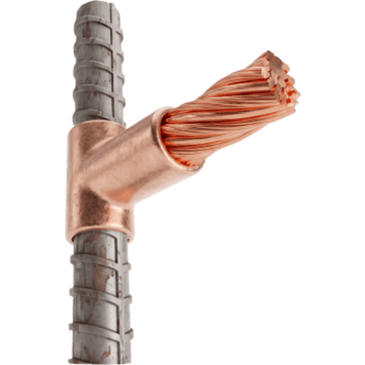 Molde para Soldadura exotérmica para cable Horizontal cal. 2 Awg a Varilla Corrugada Vertical de 1 in.