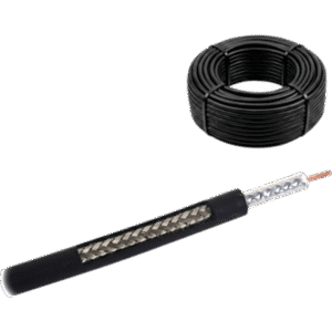 Rollo de 100 Metros de Cable Coaxial Tipo RG-58, LMR-195, Baja Pérdida de 50 Ohms, Conductor de Cobre Sólido