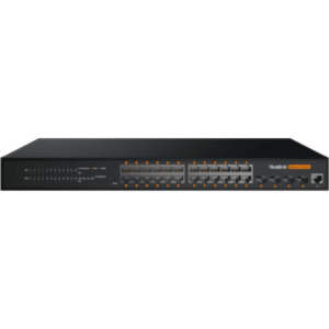 Switch Administrable L2+ / 24 Puertos PoE+ Gigabit / 4 Puertos Fibra Óptica / Presupuesto PoE 370 W / Conmutación 56 Gbps
